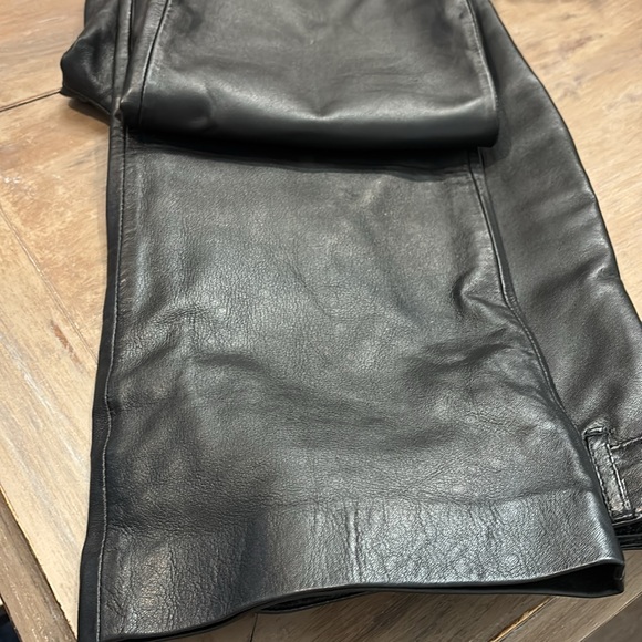 Style & Co Genuine Leather Straight Leg Pants | Y2K 2000s Black - Picture 17 of 17